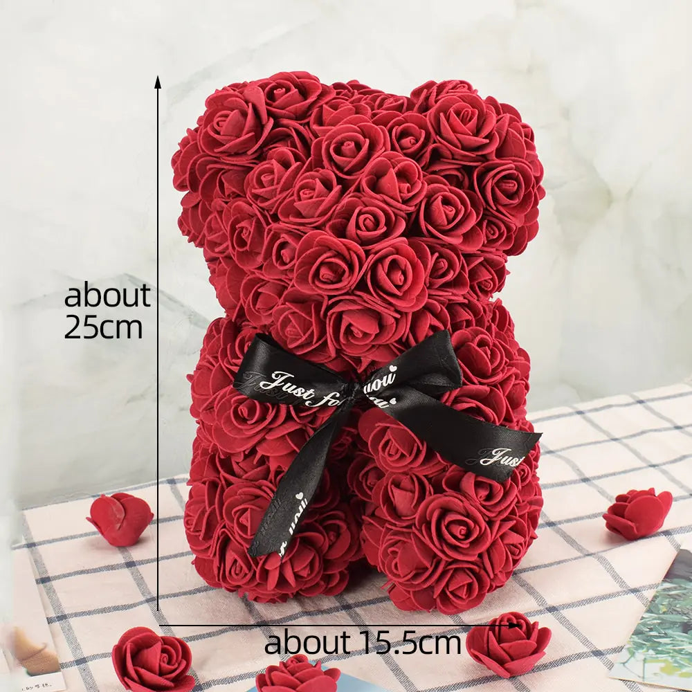 ROSETORD™ V.2 Artificial Flower Rose Bear *NO BOX